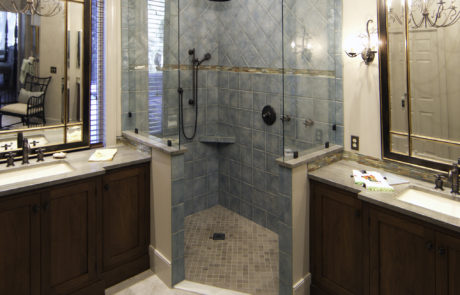 Master-bath-curbless-shower-traditional-stained-walnut-okatie-south-carolina
